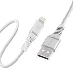 Promate POWERLINEAI120WH MFi Certified - 2.4A - 480Mbps USB-A to Lightning Cable - 1.2m - White Soft Silicone - Tangle Resistant - 25000+ Bend Lifespan - Data & Charge