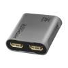Promate MEDIASPLIT-C2 HDMI Splitter with Dual HDMI Ports. Supports up to 4K 60Hz Play Content on 2xMonitorsSimultaneously. USB-C Port (5V,500MA). Easy Plug & Play. Promate MEDIASPLIT-C2 HDMI Splitter with Dual HDMI Ports. Supports up to 4K 60Hz Play Content on 2xMonitorsSimultaneously. USB-C Port (5V,500MA). Easy Plug & Play.
