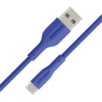 Promate XCORD-AC.BL 2A - 480Mbps USB-A to USB-C Cable - 1m - Blue Super Flexible - Data & Charge