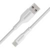 Promate XCORD-AC 2A - 480Mbps USB-A to USB-C Cable - 1m - White Super Flexible - Data & Charge Promate XCORD-AC 2A - 480Mbps USB-A to USB-C Cable - 1m - White Super Flexible - Data & Charge