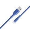 Promate XCORD-AI.BL 2A - 480Mbps USB-A to Lightning Cable - 1m - Blue Super Flexible - Data & Charge Promate XCORD-AI.BL 2A - 480Mbps USB-A to Lightning Cable - 1m - Blue Super Flexible - Data & Charge