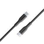 Promate XCORD-CC.BLK 2A - 480Mbps USB-C Cable - 1m - Black Super Flexible - Data & Charge