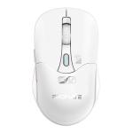 Promate Rechargeable Wireless Mouse with BT & RF Connectivity - White 800/1200/1600DPI - Built-in 500mAhBattery - Range Up to 10m - 50cm Charging Cable - USB-C Port - 6x Fully Fuctional Buttons
