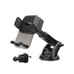 Promate TRANSHOLD-EXT  Secure Smartphone Holder with Multiple Mounting Options. SecureAnti-slip. 2in1 Kit for Dashboard, Windshield & AC Vent. Extendable Arm.