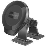 Promate ARCMOUNT  MagGrip 360 Cradleless Magnetic Smartphone Holder. Versatile Mount Design for Any type of Dashboard Surface, Metal Rings Included,