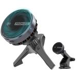 Promate MAGCHILL-QI2 15W ActiveCool Cradleless Qi2 Wireless Smartphone inCar Charger Mount Supports MagSafe 15W, Includes Both Vent & Dashboard Mount, Active Device Cooling up to 15C, 1.2m Cable Included.