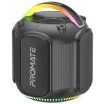 Promate STRIKE-80  80W Portable BT Speaker with Dynamic RBG Lights. Up to 6 Hours Playback, AUX, USB, Mic/Guitar Inputs, IPX5, TWS, Built-in Carry Handle, Sound Equalizer, Built-in Subwoofer. BLK