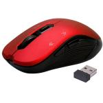 Promate SLIDER-RED  Ergonomic Optical Tracking Wireless Mouse with Quick Forward/Back Buttons, 10mWorking Rnage, Plug & Play. Red