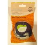 91200 Compatible LetraTag 12mm x 4m Paper Tape - Black on White