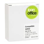 Icon LetraTag Tape Compatible for Dymo 16952 12mm x 4m - Black on Clear