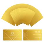 xTOOL Material Aluminum Business Cards for Laser Engraving - Light Gold - 60 Pieces