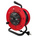 Dynamix PEXT-REEL20M DYNAMIX 20M 4-Way 10A Cable Reel    Cassette with DP Switch (on/off).Overload Thermal Cut-out Protection. 3x 1.0mm Cable. Drum Wind Handle for Retracting. Easy Recoil. Plastic Case. Black Cable.