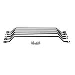 Dynamix RALB-5PK 1RU 19" Horizontal Cable Lacing Bars. 4" Offset for Racks. Pack of 5.