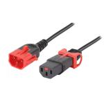 IEC-Lock CM1KK300 10A C14 IEC-Lock plug to 10A C13 IEC-Lock socket on 3m 1mm2 Black Lead