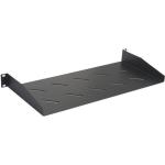 RackPower SF025A200F-B Shelf Cantilever Fixed 25kg 200d 1U 19" Width Ventilated Black with Mounting kit