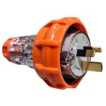 RackPower KNFP28-02 15A 3 pin lock plug Orange - Generic P315