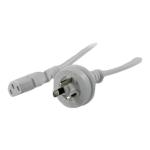 RackPower CM0NC180G 10A 3 Pin Plug to 10A C13 IEC Socket on 1.8m 0.75mm2 Grey/Ash Lead