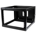 StarTech.com RK619WALLOH 6U 22in Depth Hinged Open Frame Wall Mount Server Rack - OpenFrame Rack Cabinet Wallmount Server Rack