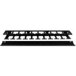 StarTech.com CMDUCT1UX 1U Horizontal Finger Duct Rack Cable Management Panel with Cover - Server Rack Cable Duct - Rack Cable Organizer / Manager - CMDUCT1UX