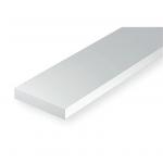 Evergreen Styrene Square Strip - 0.75mm - 10 Pieces - White