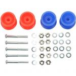 Tamiya Grade Up Parts Series No.457 - Plastic Double Rollers Low Friction - Red/Blue - 13-12mm
