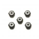 Tamiya Mini 4WD Grade-Up Series No.500 - 2mm Alum Lock Nut - Black x5