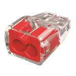 Ideal Industries IDL30-1132J  32A 2 Port Push-in Wire Connector 100pc Jar. 0.75mm2 -4.0mm2Solid,1.5mm2 - 2.5mm2 Stranded (7 strands), Copper Conductors or Tin Bonded Flexible Wire.