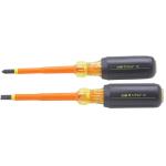 Ideal Industries IDL35-9305 2-Piece Insulated Screwdriver Kit. Includes: Slotted 1/4 Inch x 4 Inchand Phillips Number 2 Insulated Screwdriver with 4 Inch Dual Injection Molded Insulated Shaft.