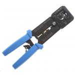 PlatinumTools 100054C EZ-RJPRO Crimp Tool. Easy install crimp tool for EZ-RJ45 Cat5e & Cat6 plugs. Built in cutter and stripper for flat and  round cable. Wiring guide for  proper wire sequence.