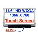 OEM 11.6" 1366x768 40Pin LCD Touch Matte Screen Panel (Screw Holes on Left & Right) / 12 Month Warranty Compatible Model: N116BCN-EB1, Asus Chromebook C213N, HP Chromebook 11 G5-EE, HP Chromebook 11 G6-EE,B116XAK01.1, B116XAK01.2