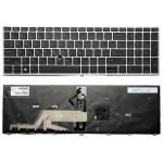 HP ProBook 450 G5, 455 G5, 470 G5, 650 G4 US Backlit Keyboard with Pointer (Silver Frame) PN: L00741-001, 6037B0134101