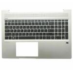 HP ProBook 450 455 455R G6 / 450 455 G7 / Zhan 66 15 G2, Top Cover with Non-Backlit Keyboard / C Shell (Silver), PN: L45091-001