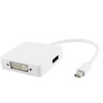 Mini DisplayPort to HDMI + DVI + DisplayPort Adapter accessory for Apple iMac or MacBook Air, Macbook Pro, Mac Mini