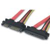 SATA SATA Extension Cable - 30cm 22-Pin - 7+15 - Male to Female - Data & Power SATA SATA Extension Cable - 30cm 22-Pin - 7+15 - Male to Female - Data & Power