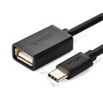 UGREEN USB-C Type-C Male to USB 2.0 Type A Female Charge & Sync Cable 15cm Compatible with USB OTG adapter