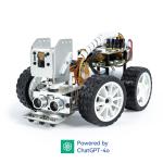 Raspberry Pi SunFounder Picar-X AI Video Robot Car Kit for Raspberry Pi 5/4/3B+/3B ChatGPT-4o Enabled with Voice Command & Video Recognition, Python, Scratch, Camera, Mic, Rechargeable Batterry