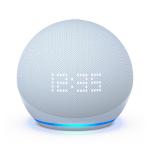 Amazon Echo Dot 5th Gen  with Clock -  Smart Speaker with Alexa - Cloud Blue