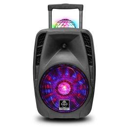 IDANCE Groove-426 Bluetooth Trolley Speaker with Mic 500W Max output, Disco ball, front mounted RGB Lighting, Wired Mic
