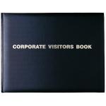 DEBDEN 814389 Debden Corporate Visitors Book 300x200mm PU Black