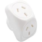 Moki BPDAA 2 Socket angled Double Adapter SAA certified for Indoor Use - 2 Sockets (The Brute Power Co)