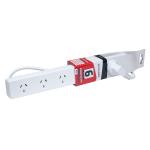 Dynamix A16 6-Way Power Board. 2x ports are double spaced. 0.9m Power cord. Overload Protection with Bulit in Circuit Breaker. Angled 3 Pin Plug. 10A/240V. Ideal for Printers, Computers, Laptops, TV''s & more.