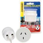 Jackson PTA8811 BRITISH Outbound Travel Adaptor. Converts NZ/Aust Plugs for use in UK & Hong Kong.