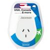 Jackson PTA8809M Slim Outbound Travel Adaptor for Use in USA / Canada 3-Pin NZ / AU Plugs Jackson PTA8809M Slim Outbound Travel Adaptor for Use in USA / Canada 3-Pin NZ / AU Plugs