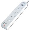 Sansai PAD-014SP 4 Outlet Master Switch Surge & Overload Protected Powerboard 175J 2400 Watt 100CM Lead Sansai PAD-014SP 4 Outlet Master Switch Surge & Overload Protected Powerboard 175J 2400 Watt 100CM Lead