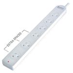 Sansai PAD-006B 6 Ways Powerboard with Extra Space