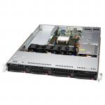 Supermicro 510P-WTR Barebone, 1U, 1x LGA4189, 8 DIMM, 4x 3.5" Hot-Swap / 4x Hybrid NVMe, 2x 10G RJ-45, 3x PCIe 4.0 x16, 1x PCIe 3.0 M.2 2280/22110, 2x 500W Redundant Power Supplies