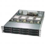 Supermicro 620P-ACR16H Barebone, 2U, 2x LGA4189, 16 DIMM 12x 3.5" Hot-Swap / 4x Hybrid NVMe, 4x 3.5" Mid-Mount, Broadcom 3916 HW RAID, 2x 10G RJ-45, 1x M.2 2280/22110, 2x 1600W Redundant Power Supplies