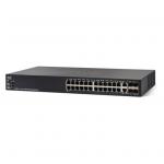 Cisco 550 Series SF550X-24MP Stackable L3 Managed Switch, PoE+, 24 Ports 10/100 (24 Ports PoE+, Max 382W), 2 Ports 10G RJ-45, 2 Ports Combo 10G RJ-45 or SFP+, Limited Lifetime Warranty