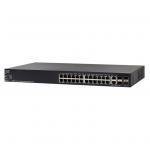 Cisco 550 Series SG550X-24MP Stackable L3 Managed Switch, PoE+, 24 Ports GbE (24 Ports PoE+, Max 382W), 2 Ports SFP+, 2 Ports Combo 10G RJ-45 or SFP+, Limited Lifetime Warranty