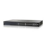 Cisco 300 Series SF300-24 L3 Managed Switch, 24 Ports 10/100, 2 Ports GbE Combo RJ-45 or SFP, Limited Lifetime Warranty